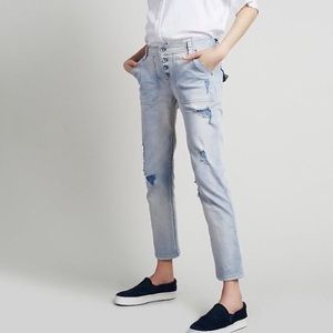 FreePeople Loose Distressed Jeans
